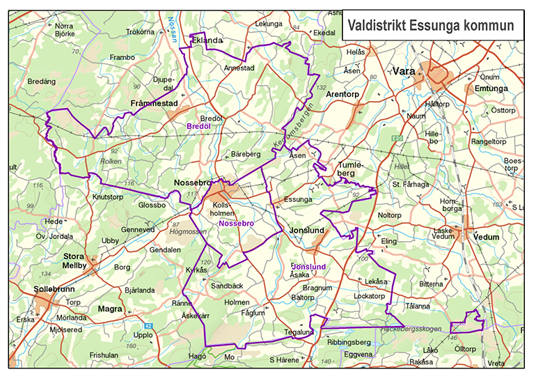 Valdistrikten i Essunga kommun