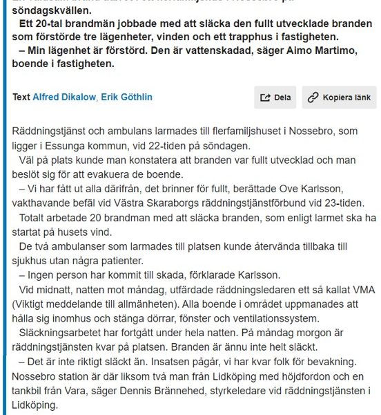 GT/Expressen artikel /