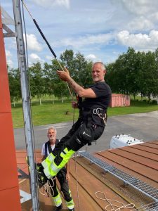 Övning fallskyddsutrustning